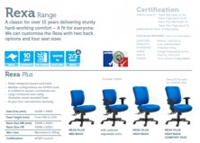 Rexa Plus Heavy Duty Ergonomic Chairs. Back Heights, Seat Widths, Ergo Actions. Afrdi Tested 135Kg